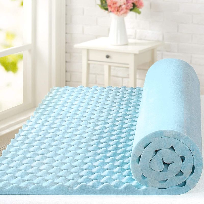 Photo 1 of 1.5 Inch Swirl Gel Cooling Memory Foam Mattress Topper king