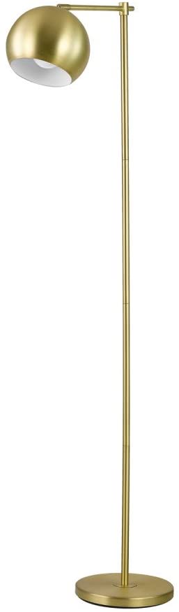 Photo 1 of Globe Electric 12915 Molly 60" Floor Lamp, Gold, Satin Finish, In-Line On-Off Switch
