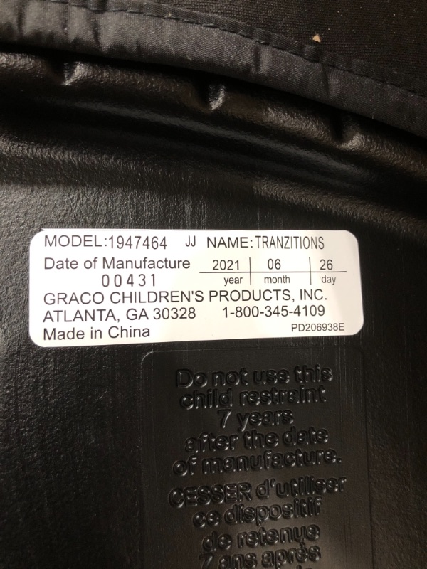 Photo 3 of Graco Tranzitions 3 in 1 Harness Booster Seat, Proof
