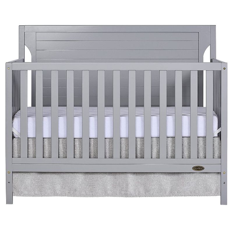 Photo 1 of Dream On Me Cape Cod 5-in-1 Convertible Crib in Pebble Grey, Greenguard Gold Certified , 50x30x44 Inch (Pack of 1)
