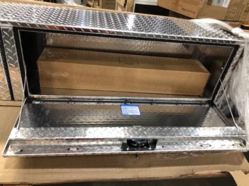 Photo 5 of Buyers Products 1701556 Diamond Tread Aluminum Topsider Truck Box with T-Handle Latch, 16 x 13 x 88 Inch
