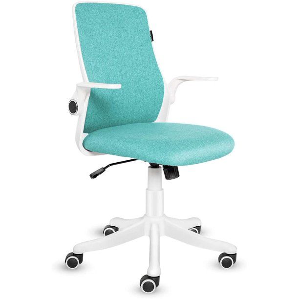 Photo 1 of ELECWISH Office Chair Ergonomic Desk Chair, Office Computer Swivel Adjustable Rolling Task Chair Executive Chair with Flip up Armrests (Green)
