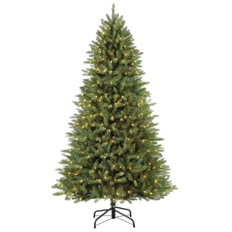 Photo 1 of 7.5 Ft Pre-Lit Slim Elegant Series Fraser Fir Artificial Christmas Tree with 600 UL-Listed Clear Lights

