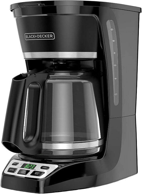 Photo 1 of 12-Cup* Programmable Coffeemaker, Black with Silver