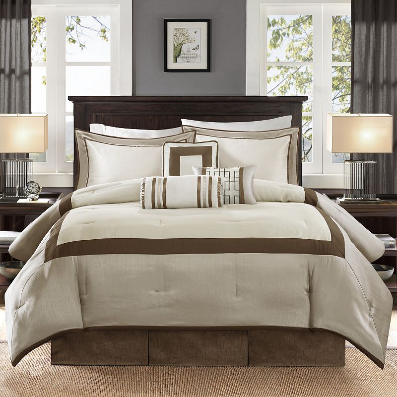 Photo 1 of Madison Park Genevieve 7-Pc. King Comforter Set - Taupe/brown
