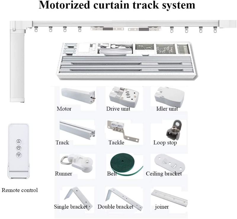 Photo 1 of ***PARTS ONLY***
Motorized Curtain Rod Electric Drapery System work with Amazon Alexa, Google Home, Tuya APP, Automatic Curtain Rod with Remote Control Wall Switch...