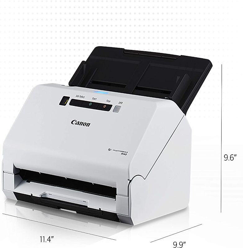 Photo 1 of Canon imageFORMULA R40 Office Document Scanner For PC and Mac, Color Duplex Scanning, Easy Setup For Office Or Home Use