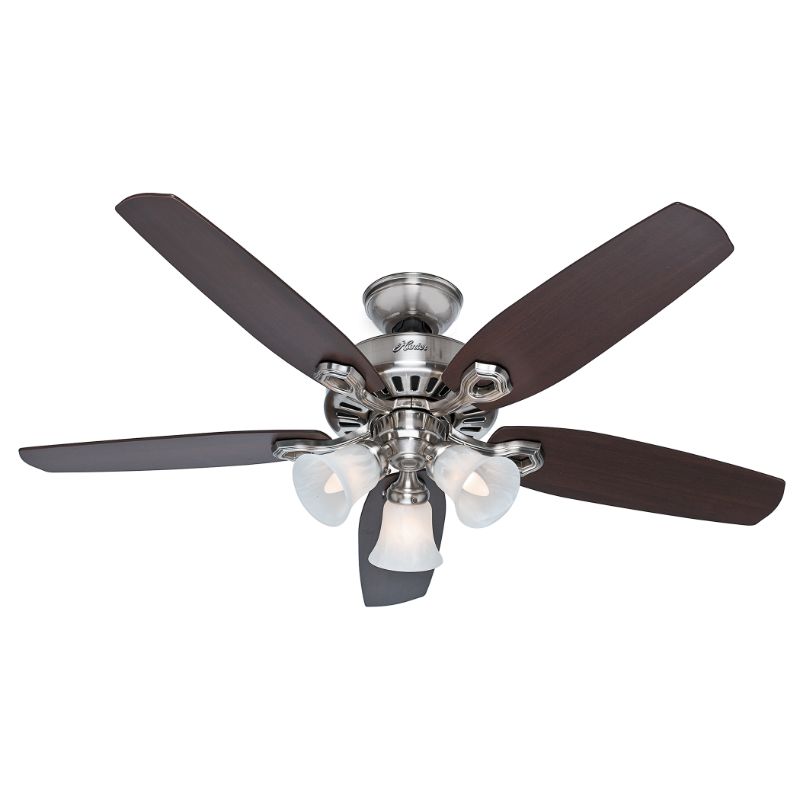 Photo 1 of **parts only ** Hunter Fan Builder Plus 52 Inch Ceiling Fan with Light Kit - 53237
