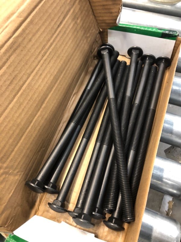 Photo 2 of 1/2 in.-13 x 10 in. Black Exterior Carriage Bolts 1 box
