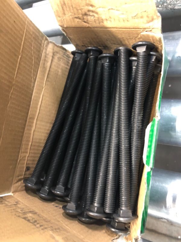 Photo 2 of 3/8 in.-16 x 6 in. Black Exterior Carriage Bolts 1 box 