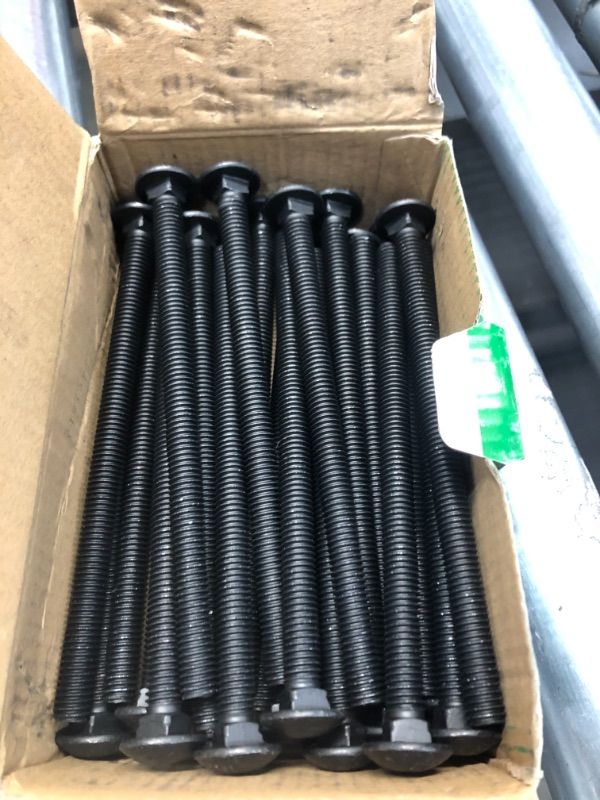 Photo 2 of 3/8 in.-16 x 6 in. Black Exterior Carriage Bolts 1 box 
