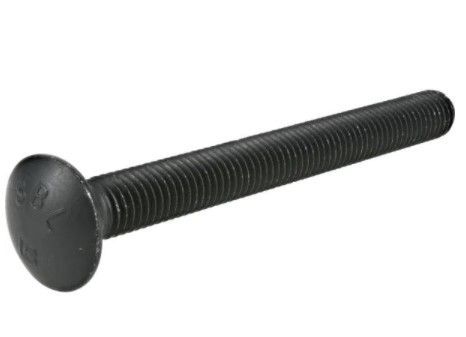 Photo 1 of 1/2 in.-13 x 8 in. Black Exterior Carriage Bolts (12-Pack)
