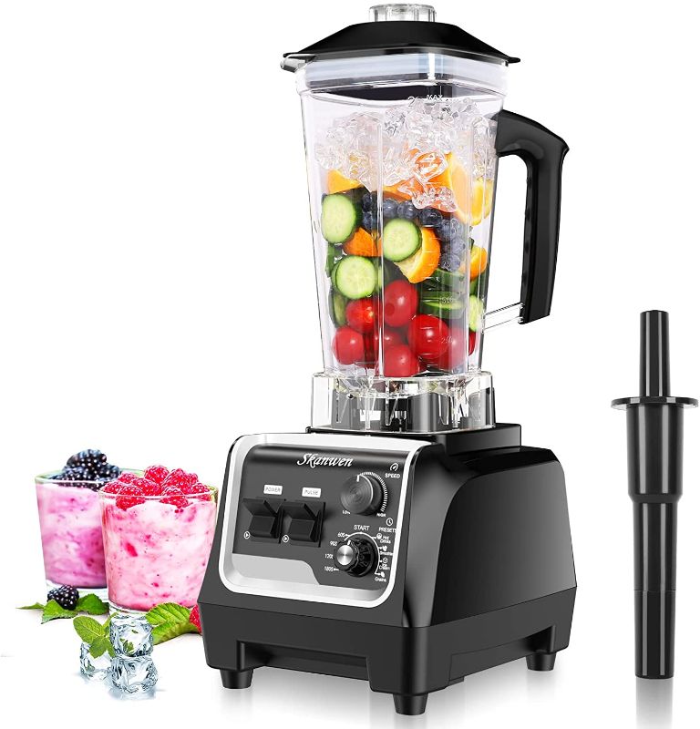 Photo 1 of SKANWEN Upgrade Blender ,Smoothie Blenders for Kitchen 1800 Watt with 4 Smart Presets One Key Operation ,Built-in Timer Make for Frozen Fruit?, Smoothie, Veggies, Shakes and Hot Soup, Self-Cleaning 68 oz Container.
