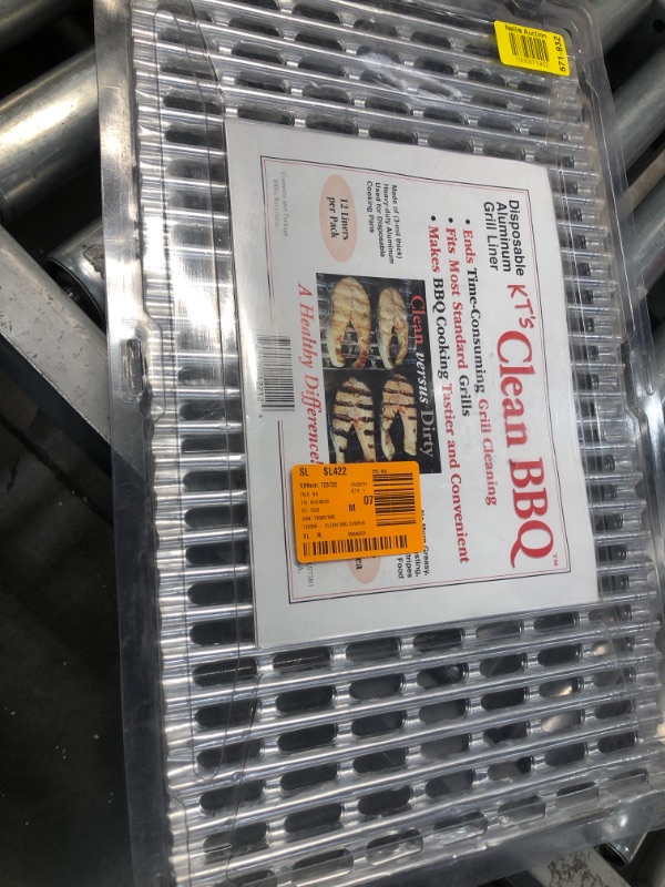 Photo 2 of 12 Pack Clean Bbq Disposable Grate Liner - FULL SIZE 12" X 20"
