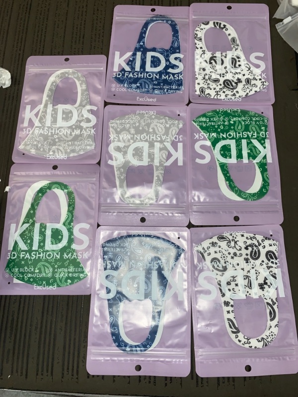 Photo 2 of [8 Pack] 3D Masks for Kids-DESIGN MAY VARY 
