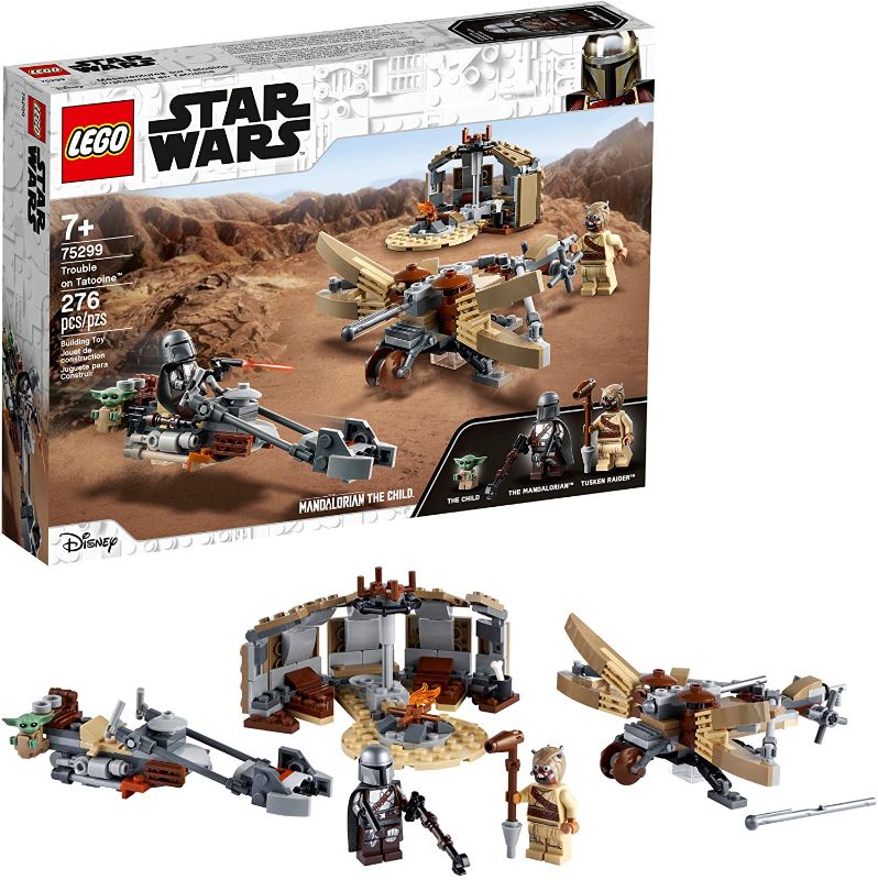 Photo 1 of LEGO Star Wars: The Mandalorian Trouble on Tatooine 75299 Awesome Toy Building Kit for Kids Featuring The Child, New 2021 (277 Pieces)
