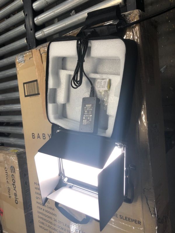 Photo 2 of Neewer Advanced 2.4G 660 LED Video Light, Dimmable Bi-Color LED Panel with LCD Screen and 2.4G Wireless Remote for Portrait Product Photography.