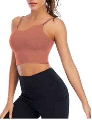 Photo 1 of FELTATY Women Padded Sports Bra, Support Fitness Workout Yoga Bra Camisole Tank Top-XS
