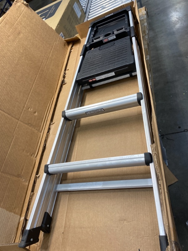 Photo 2 of 5 ft. Aluminum Platform Step Ladder (9 ft. Reach), 225 lbs. Load Capacity Type II Duty Rating
