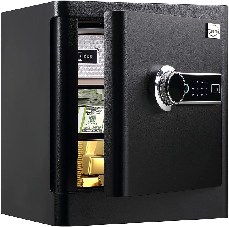 Photo 1 of TENAMIC Fingerprint Safe Box 2.16 Cubic Feet with Separate Lock Box and Bottom