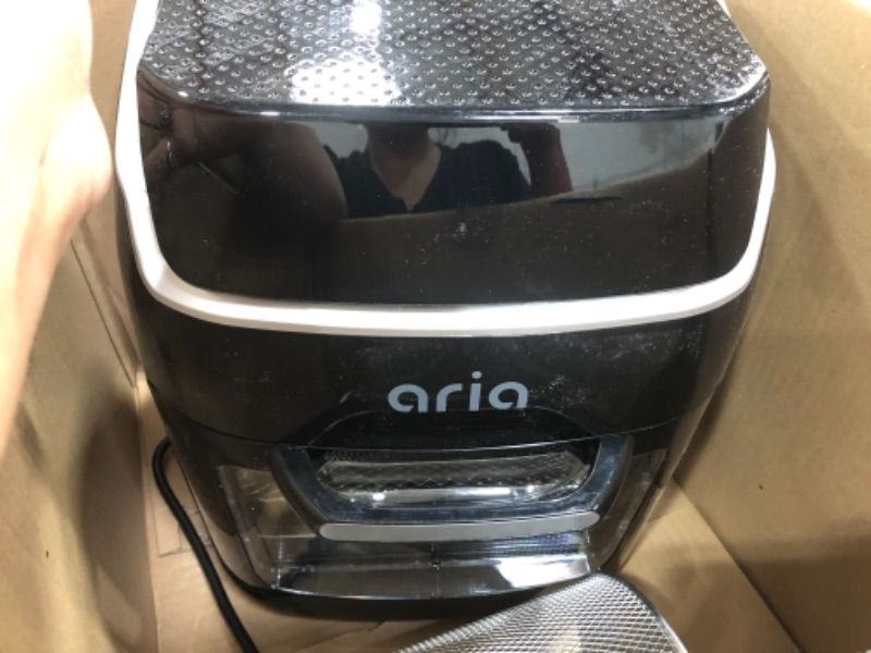 Photo 3 of Aria 10 Qt. Touchscreen Air Fryer Oven with Premium Accessory Set and Recipe Book, Black