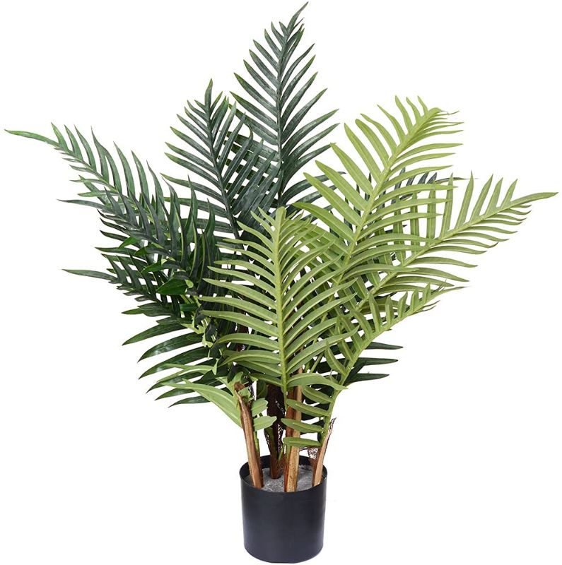 Photo 1 of Artificial Areca Palm Tree Plant Faux Fake Palm Tree Leaves Palm Frond Tropical Plants

