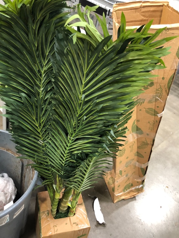 Photo 2 of Artificial Areca Palm Tree Plant Faux Fake Palm Tree Leaves Palm Frond Tropical Plants

