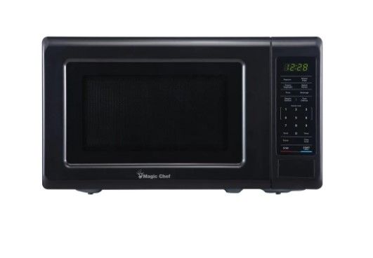 Photo 1 of 0.7 cu. ft. Countertop Microwave in Black with Gray Cavity
