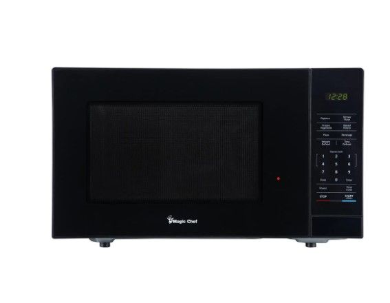 Photo 1 of 1.1 cu. ft. Countertop Microwave in Black with Gray Cavity
