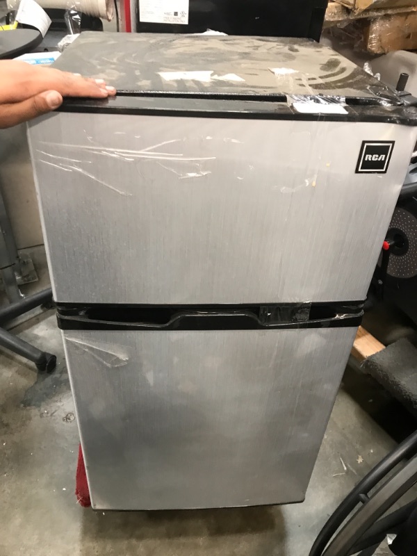 Photo 6 of  **PARTS ONLY ** 3.2 Cubic Foot 2 Door Fridge and Freezer Stainless Steel