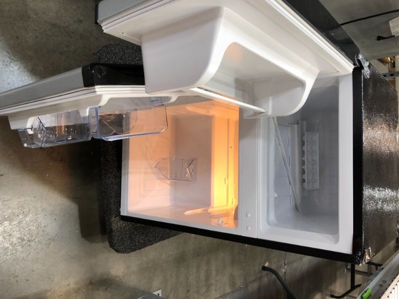 Photo 1 of  **PARTS ONLY ** 3.2 Cubic Foot 2 Door Fridge and Freezer Stainless Steel