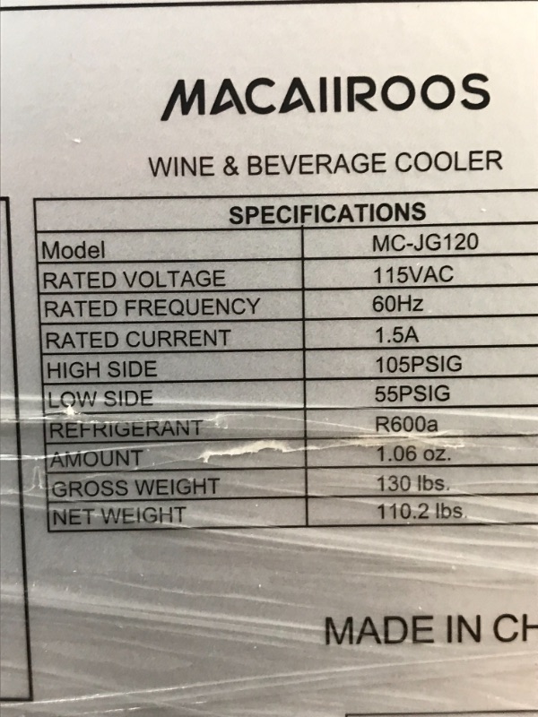 Photo 7 of Macaiiroos Wine and Beverage Refrigerator, 24 inch Under Counter Dual Zone Wine Cooler for Home - Built in Wine Fridge w/ 20 Bottles and 78 Cans Capacity
