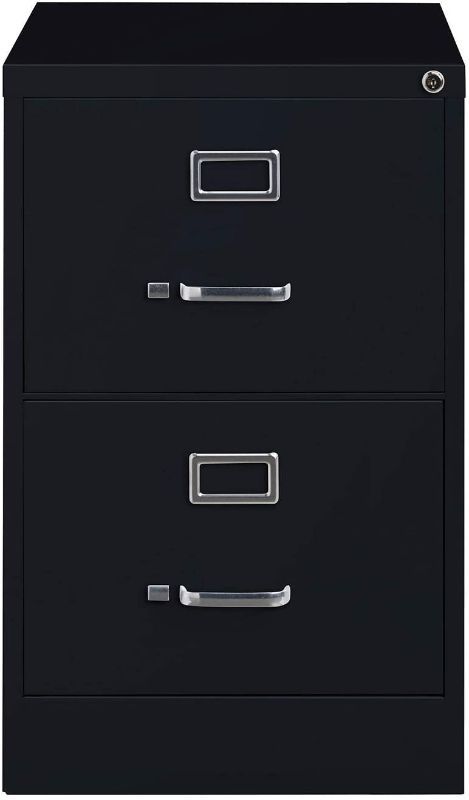 Photo 1 of Hirsh Industries 25" Deep Vertical File Cabinet 2-Drawer Legal Size, Black, 