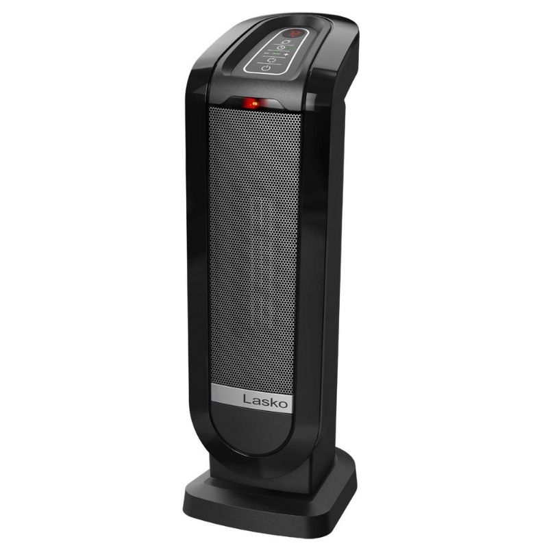 Photo 1 of Lasko Tower 22 in. Electric Ceramic Oscillating Space Heater with Digital Display and Remote Control, Black

