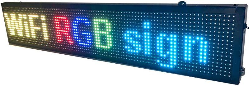 Photo 1 of PARTS ONLY !! LED WiFi+USB RGB color sign 39" x 7" with high resolution  SMD technology. Perfect solution for advertising
