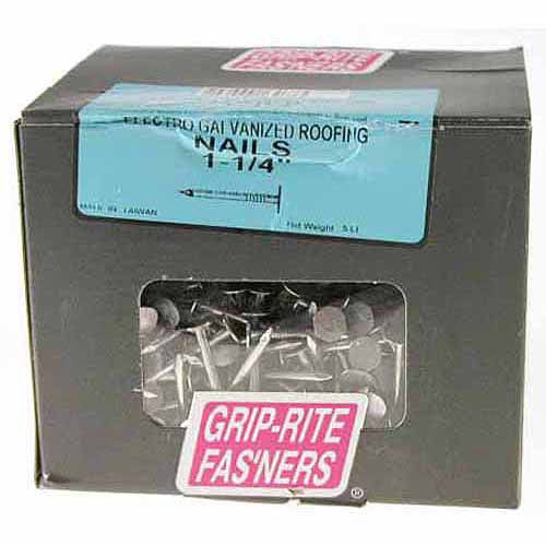 Photo 1 of #11 x 1-1/4 in. ElectroGalvanized Steel Roofing Nails (5 lbs.-Pack)