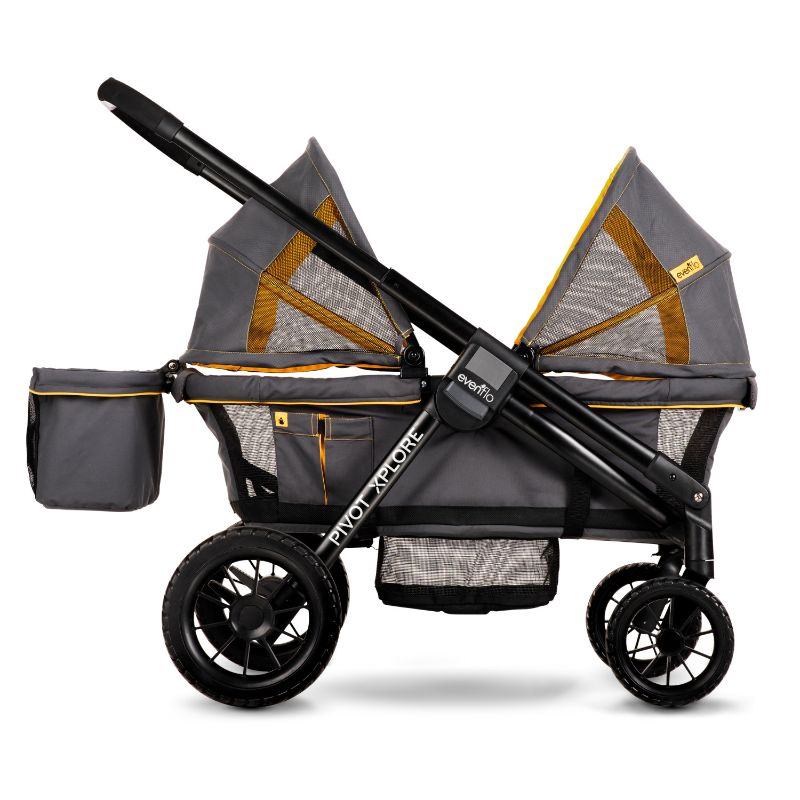 Photo 1 of *Dirty and has a huge hole in the fabric*
Evenflo Pivot Xplore Wagon Stroller, Solid Print Gray
