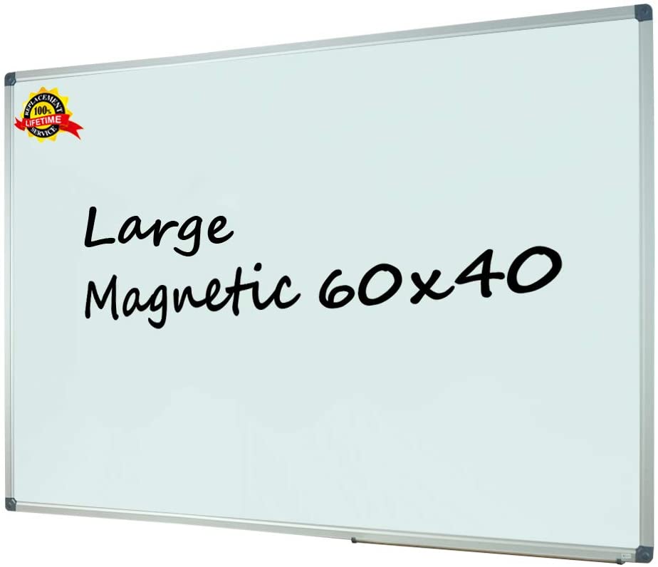 Photo 1 of Large 60" x 40" Magnetic Dry Erase White Board - Wall Mounted Whiteboard with Pen Tray, Aluminum Message Presentation Memo Board for Office & School
