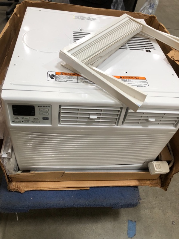 Photo 8 of Amana AMAP121BW 12,000 BTU 115V Window-Mounted Air Conditioner with Remote Control, 12000, White

/missing hardware and parts to the mounting kit //TESTED, POWERS ON
