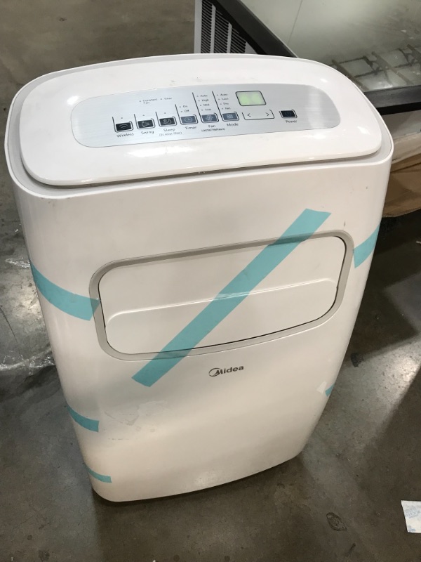 Photo 3 of MIDEA 3-in-1 Portable Air Conditioner, Dehumidifier, Fan, for Rooms up to 200 sq ft Enabled, 10,000 BTU DOE (5,800 BTU SACC) Control with Remote, Smartphone or Alexa-MAP10S1CWT

