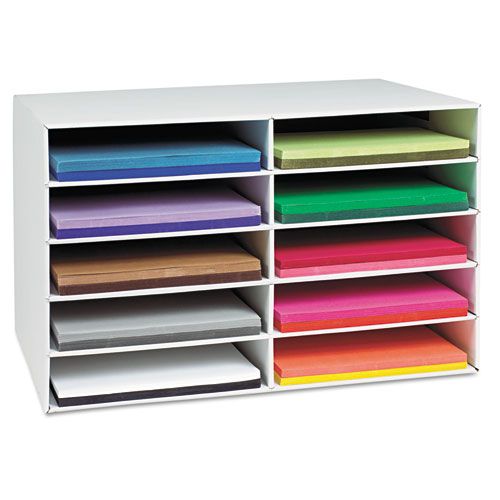 Photo 1 of Classroom Keepers Construction Paper Storage, White, 12" X 18"
