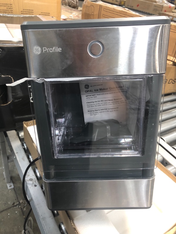 Photo 2 of GE Profile Opal | Countertop Nugget Ice Maker with Side Tank | Portable Ice Machine with Bluetooth Connectivity | Smart Home Kitchen Essentials | Stainless Steel Finish | Up to 24 lbs. of Ice Per Day
