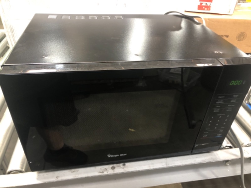 Photo 2 of 1.1 cu. ft. Countertop Microwave in Black with Gray Cavity
