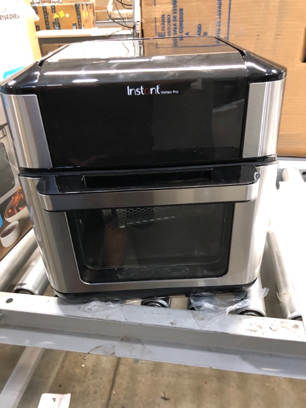 Photo 2 of Instant Vortex Pro 10 Quart Air Fryer, Rotisserie and Convection Oven, Air Fry, Roast, Broil, Bake, Toast, Reheat and Dehydrate, 1500W, Stainless Steel and Black
