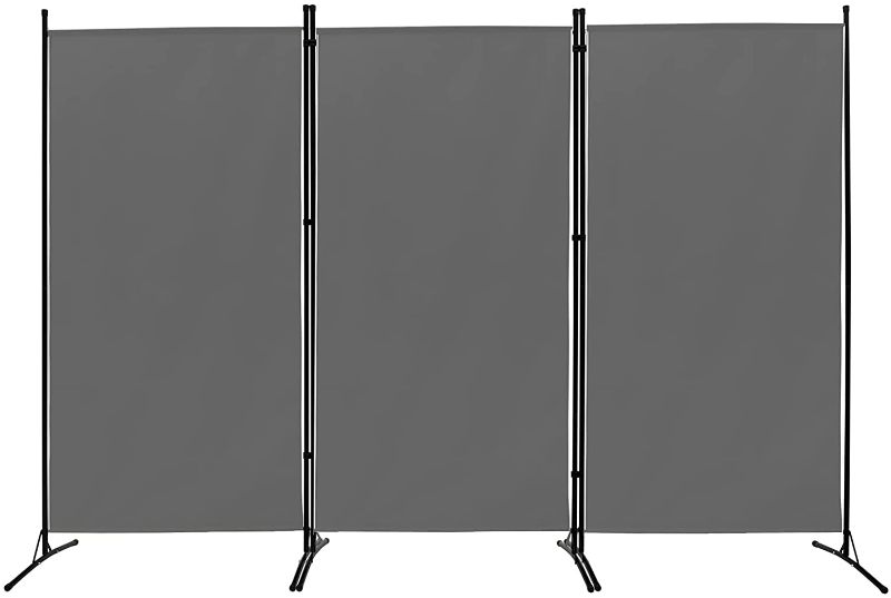 Photo 1 of ACTREY Outdoor/Indoor Room Divider (3-Panel), Folding Partition Privacy Screen for Office, School,Studio, Conference,Classroom, Dorm Room, Kids Room-102 W X 16" D x 71" H (Dark Grey)
DIRTY.