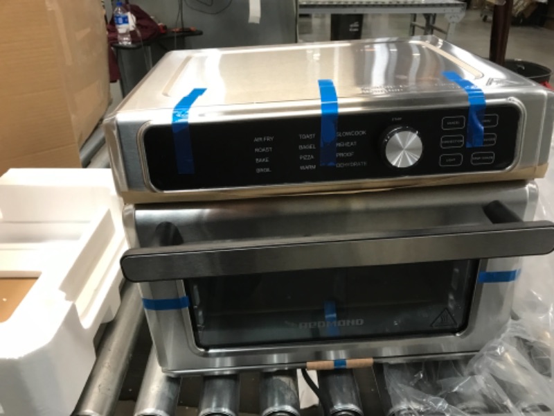 Photo 2 of REDMOND Air Fryer Toaster Oven 23 Quart,12 in 1 Air Fryer Oven Dehydrator,1700W Toaster Oven Air Fryer Combo, Digital Convection Oven with 360°Hot Air Circulation, Slidable Crumb Tray,7 Accessories
