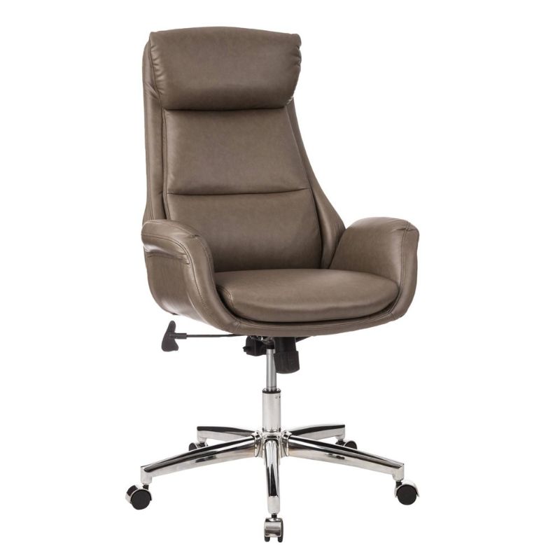 Photo 1 of Glitzhome
Mid-Century Modern Brownish Grey Leatherette Adjustable Swivel High Back Office Chair