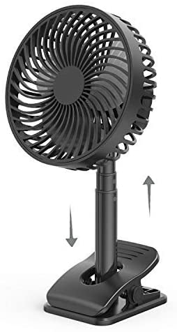 Photo 1 of PACK OF 2- Desk Fan Battery Operated bedroom fan - 4 Speeds, 360° Rotation Quiet Stroller Fan with Strong Airflow, Portable Portable fan for Office Table Bedroom Kitchen, Rechargeable Small Fan for Camping, Hiking, Travel
