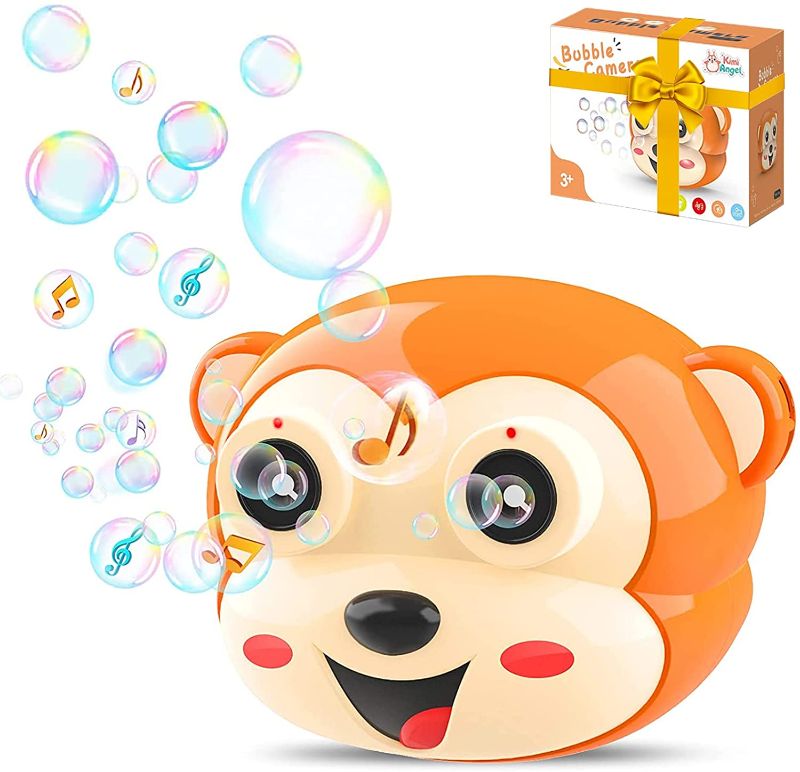 Photo 1 of Christmas Bubble Machine for Kids, Kimiangel Rechargeable Bubbles Makers for Toddlers, Automatic Blower Wand Best Gifts for Girls/Indoor/Parties/Birthday/Lawn 4000+ Per Minute Solution Include
