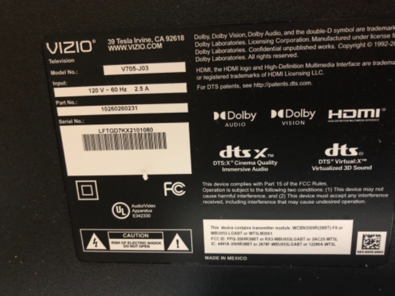 Photo 1 of VIZIO 70-Inch V-Series 4K UHD LED HDR Smart TV with Voice Remote, Apple AirPlay and Chromecast Built-in, Dolby Vision, HDR10+, HDMI 2.1, IQ Active Processor and V-Gaming Engine, V705-J03, 2021 Model

